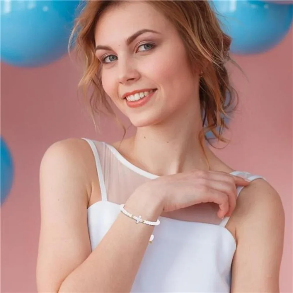 Cross Bracelet for Women, Girls & Boys - First Communion, Baptism & Christian